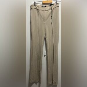 NWT Express High Rise Flare Beige Slacks Womens size 6L